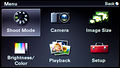 Sony Alpha NEX-5 main menu
