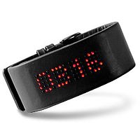"Dot matrix" cuff LED watch